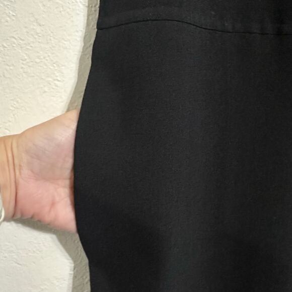 The Row Margaret Overalls size XS Black Stretch Wool Silver Hardware - Picture 6 of 15